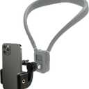 Premium Neck Phone Holder for Recording, Neck Mount Hands Free POV/Vlog Video Filming, Cell Phone Neck Holder for iPhone Android and GoPro DJI Insta360 Action Camera(Gray)