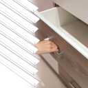 uxcell 8Pcs Cabinet Door Protector, 18" x 1/2" PVC Edge Guard Slip-on Drawer Edge Protector for 5/16"- 1/2" Thick Kitchen Cabinets Door, Clear