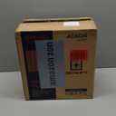 9Pcs Acacia Wood Interlocking Patio Deck Tiles, 12 x 12 x 0.9 Inch Outdoor Flooring, Waterproof for All-Weather Use  Striped, Dark Brown