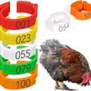 100 Pcs Adjustable Chicken Leg Bands - 5 Colors Numbered 16mm-20mm Chicken Tags for Legs -Poultry Leg Bands for Chickens Ducks and Goose