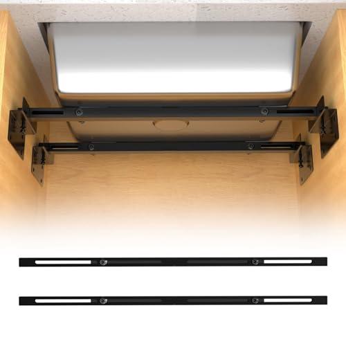 Heavy Duty Undermount Sink Brackets & Kitchen Sink Installation Parts Kit - 800 lbs Capacity Adjustable Carbon Steel Support, Horizontal Space-Saving Design for Kitchen Sinks (71-100cm)
