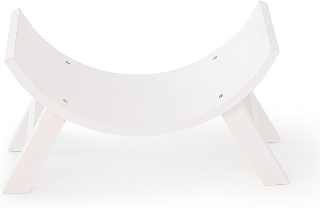 Kate Newborn Photography Props for Baby Wooden Photo Props Set for Photo Studio Photoshoot Newborn Props for Photography with Stretch Wrap (Wooden Moon Stool)