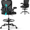 SONGMICS Drafting Chair, Ergonomic Tall Office Chair for Standing Desk, 25.2 x 25.2 x 41.3-49.2 inches