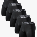 TELALEO Pack of 4, Compression Shorts for Men Spandex Sport Shorts Athletic Workout Running Performance Baselayer Underwear