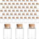 60-Pack 0.68 oz (20 ml) Glass Bottles with Cork Stoppers for Spell Bottles, Spice Jars, DIY Party Favors, Travel Memories & Plant Propagation Empty Recyclable Containers for Crafts, Kitchen,Dcor