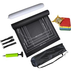Jigsaw Puzzle Mat Roll Pieces Saver Large Puzzles Board for Adults Kids, Puzzle Felt Mat inflatable Tube Holder Organizer, Black (Color : Preto)