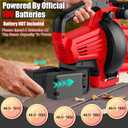 Leaf Blower Vacuum Mulcher Compatible for Milwaukee 18V Battery | (NO Battery), 3IN1 Cordless Electric Leaf Vacuum Blower Mulcher with 40L Bag, Turbo Mode for Patio Driveway Cleanup