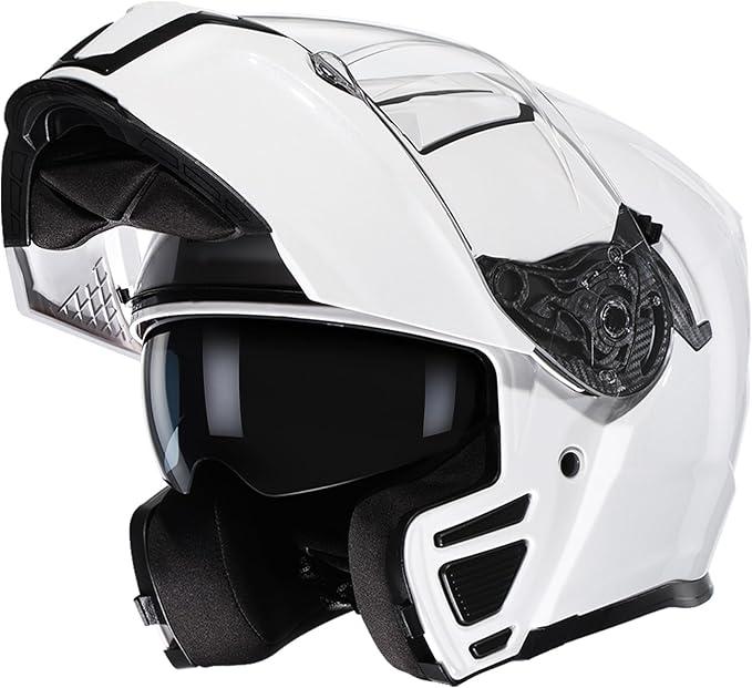 TRIANGLE Modular Motorcycle Helmets for Men Flip Up Full Face Helmet Dual Visor with Internal Sunshield DOT Approved