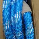 Lerpio Soft Spring Weighted Hoop for Adults, Quiet & Pinch-Proof Design, Portable Fitness Infinity Hoop with Body Tape Measure, Exercise Hoop for Core Workout (Blue, 3LBS)