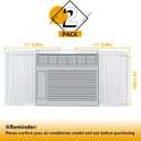 LBG Products Window Air Conditioner Side Panel and Frame Set,AC Accordion Filler Kit,Fits Most 22000BTU Window Air Conditioners