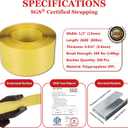 Banding Strapping Kit, Poly Strapping Kit, Packaging Banding Tool with 1/2" Width, 2600' Length Polypropylene Strapping Coil Roll and Dispenser Box Certified 300 lbs Break