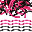 Mudder 80 Pieces Eyelash Curler Refills Pads Soft Curler Replacement Refills Pads for Universal Eyelash (Black, Rose)