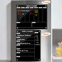 Kamehame Weekly Dry Erase Board for Refrigerator, Magnetic Weekly Calendar for Fridge, Black Acrylic Note Board, Planner Schedule Board, Double-Sided Use