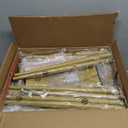 Bar Stools, Set of 2 High Kitchen Barstools, Bar Chairs with Backrest and Footrest, Industrial Counter Stools with PU Soft seat, for Kitchen, Living Room, Pub, Gold Color BS-012GC