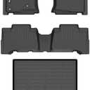Floor Mats & Cargo Liner Set  4Runner 5 Seats All Weather Protection TPE Anti-Slip Automotive Full Set Custom Car Mats Accessories - Black