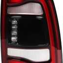 Smoked Right Side Tail Light Assembly w/Blind Spot Compatible with 2019-2023 Ram 2500 3500 Passenger Side Black Bezel Rear Tail Lamp 68361722AH CH2801224 (Right)