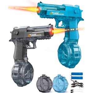 Electric Water Gun for Kids & Adults, Automatic Squirt Gun with LED Lights, High Capacity Water Tank, Rechargeable/Powerful Continuous Firing Water Blaster for Summer Pool Beach Outdoor Toys