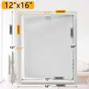 Suteck Plumbing Access Panel for Drywall Ceiling 12 x 16 Inch Reinforced Plastic Wall Access Doors Removable Hinged White