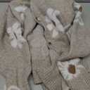 SHENHE Women's Floral Print Button Down Cardigan V Neck Drop Shoulder Knit Outerwear Khaki A Small