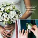 Wedding Boutonniere Bouquet Charm Pin Double Sided Round Photo Charm Mother of the Bride Gift for Groom with Photo Resizing Software