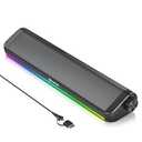 Tylubio Computer Speakers for Desktop, HiFi Stereo PC Soundbar with Dynamic RGB Lighting, USB & Type-C Plug&Play, Volume Control Knob, Wired Speakers for Gaming, Laptop, Monitor, Office