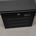 Decaller Galvanized Steel Mailbox with Key Lock, Wall Mount Metal Mail Box Outdoor, 13" x 11.8" x 4.1", 918 Black