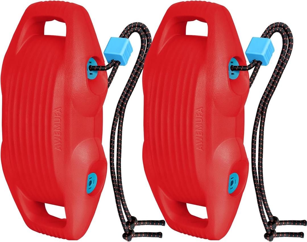 Boat Fenders Easy to Install Bumper for Docking Ideal Fender for Pontoon, Bass, Jet Ski and Fishing Boats (Red)