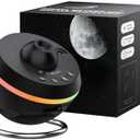 Ainael Galaxy Projector, Star Projector Planetarium Night Light Lamp Ceiling Space Starry Sky Projector with Light Strip Meteor and Galaxy Projector for Kids Bedroom Birthday Christmas Gift (Black)