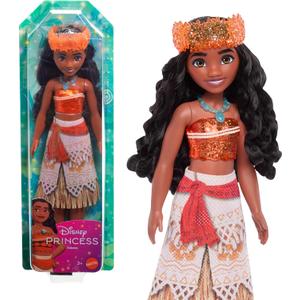 Mattel Disney Princess Toys, Moana Fashion Doll, Sparkling Look with Brown Hair, Brown Eyes & Hair Accessory, Inspired by the Movie