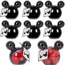 fozi cozi, 8 Pack Cartoon Mouse Party Favors for Kids 4-8 - Mouse Birthday Party Supplies, Candy Box Bags, Ice Cream Containers Bowls, Black