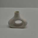 White Ceramic Vases in Nordic Style, Deco Vase for Pampas Grass as Boho Deco, Contemporary Flower Vase with Minimalistic Design for Fresh Flowers(Onecircle)