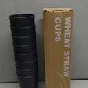 Wheat Straw Cups 8 PCS Good Alternative to Plastic Reusable Cups 12 oz Unbreakable Drinking Cup Reusable Dishwasher Safe Water Plastic Glasses Deep Grey