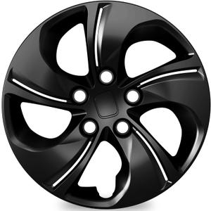 TangMiGe 4-Pack Hubcaps Compatible with Honda Civic 2013 2014 2015, 15 Inch 15", Wheel Covers Skins, 44733-TR3-A00, Please Watch The Installation Video (Bright Black Color)