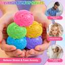 Cool Cat Squeeze Squishy, Wild Cats Fuzz Ball Sensory Squeeze Toy, Slow Rise Sensory Fidget Balls, Anxiety Slow Rising Squishy Fidget Toy, Suitable for Relieving Stress or as a Gift (Rose Red)