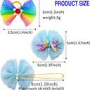 100pcs Dog Hair Bows, Small Puppy Grooming Bows with Rubber Bands - Mix Dainty Handmade Hair Accessories for Pet Yorkie and Tiny Dogs