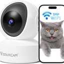 VSTARCAM 2K Indoor Security Camera, 3MP Pet Camera with Phone App, 360° Pan/Tilt Dog Camera for Home Security, AI Human Detection, Color Night Vision, 2-Way Audio, Support 256GB SD Card, 2.4G WiFi