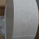 18-Inch Large Flush Mount Ceiling Light Fixture with Fabric Shade, Modern Drum Closed to Ceiling Lighting for Living Dining Room, Bedroom, Kitchen, Foyer - Farmhouse 3-Light Lamp & Chandelier (Beige)