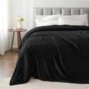 BEDELITE King Size Blanket for Bed, Luxury Plush Cozy Fuzzy Fleece Blanket 108x90 inches, Super Soft Warm Big Lightweight Throw Blanket All Seasons Suitable, Black