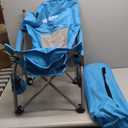 AKSOUL Folding Beach Chair for Adults: Low/High Back Chairs with Carry Bag - Extra Wide Seat Chair with Comfortable Pillow & Storage Pocket (1 Pack & 2 Pack, Blue)