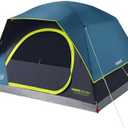 Coleman 4 Person Skydome Dark Room Tent with Rainfly, 5 Minute Setup, Blocks 90% of Sunlight, 20% More Headroom Than Traditional Tents