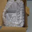 5-Ounce Transparent Square Dessert Cups (50 Dessert Cups+50 Spoons)