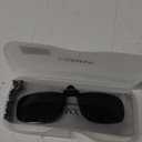 Polarized Clip-on Flip Up Metal Clip Rimless Sunglasses for Prescription Glasses