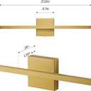 Epinl Gold Bathroom Light Fixtures - 24 inch Brushed Gold Vanity Light for Bathroom Over Mirror Dimmable 5CCT LED Light Bar Modern Lighting Fixture for Bathrooms Bedroom Living Room