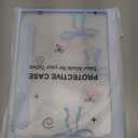 May Chen for iPad Air 11-inch M4/M3/M2 (2026/2025/2024), iPad Air 5th/4th 10.9 Inch - Shockproof Cover with Clear Back Shell & Penceil Holder Auto Wake/Sleep Stand Cover, Blue Bows Dog