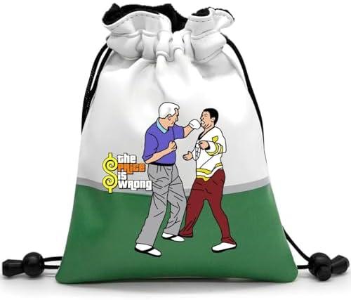 Artpreti Funny Golf Valuables Pouch,Golf Pouch Bag with Drawstrings Golf Tee Bag Pouch Leather Golf Tee Pouch Golf Ball Bag for Men Women - The Price is Wrong