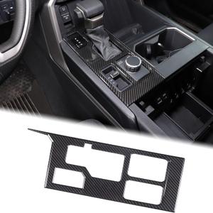 Aunginsy Central Control Gear Shift Panel Trim Cover Compatible with Toyota Tundra/Sequoia 2022-2026, Car Gear Shifter Console Anti-Scratch Panel Frame Decorative Sticker Protection ABS Accessories (Carbon Fiber Pattern)