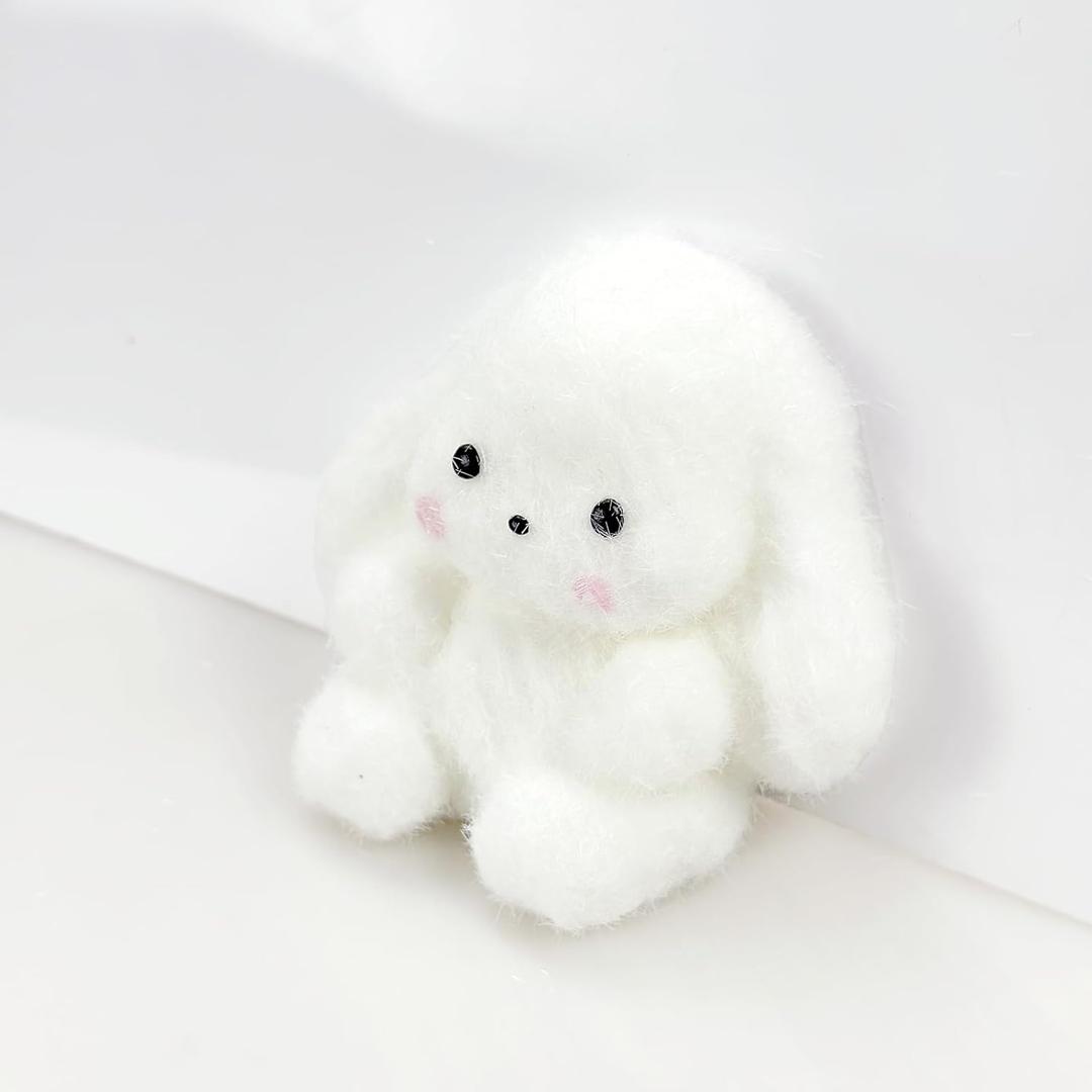 Easter Taba Squishy Bunny Handmade Fidget for Adults Teens Ultra Soft Flocked Silicone Rabbit Stress Relief Ball & Desk Decor Sticky Slow Rising Sensory Animal for Anxiety Hand Exercise