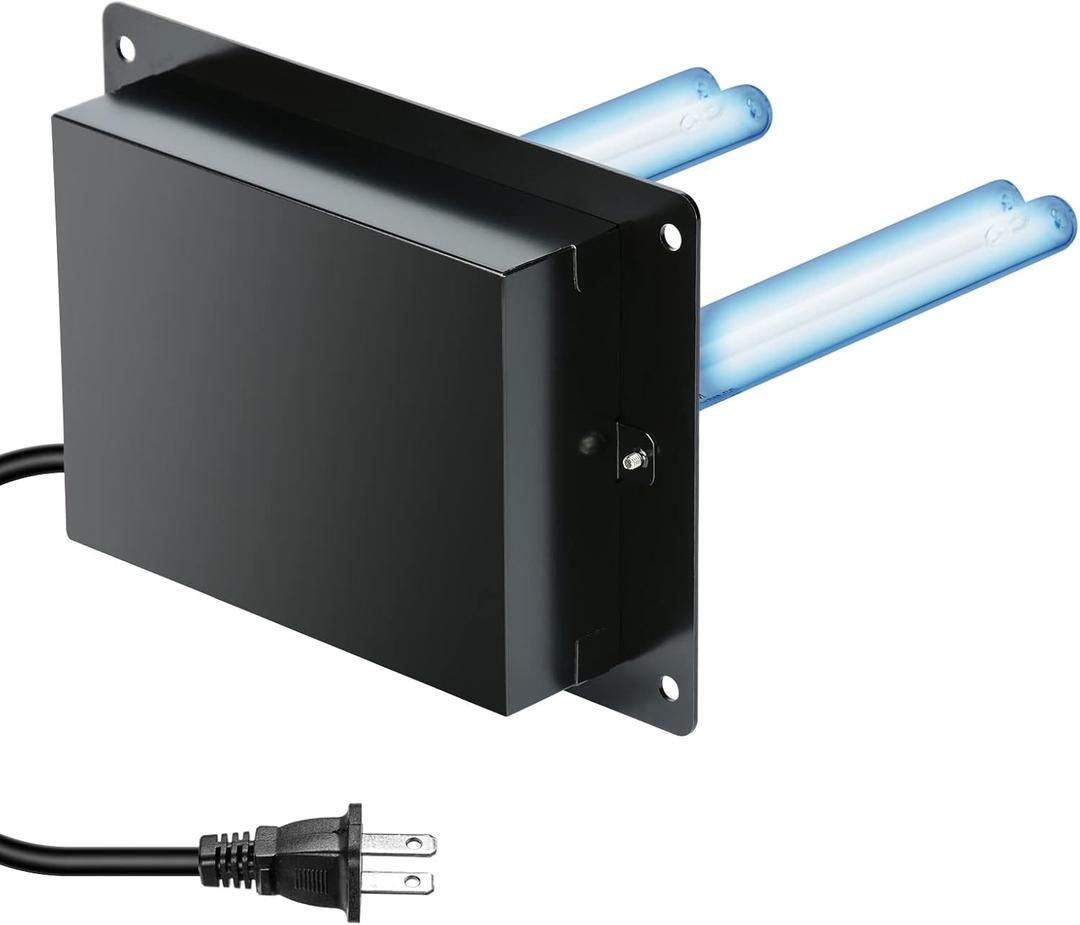 U/V Light for HVAC, Briidea U/V/C Light for Air Conditioner Duct for Whole House Large Room 110V 18W (Black)