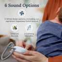 Yogasleep Hushh 2 Portable Sound Machine for Baby & Kids, New Reinforced Clip, Backlit Buttons, Night Light, 6 Soothing Natural Sounds, Easy to Use Timer, Volume Control, Toddler Lock, Noise Canceling