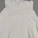 Women's Sexy Strapless Ruched Pleated Tube Mini Dress Y2K Sleeveless A Line Bodycon Short Dress White Large
